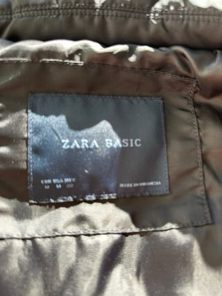 Abrigo plumífero Zara Talla M