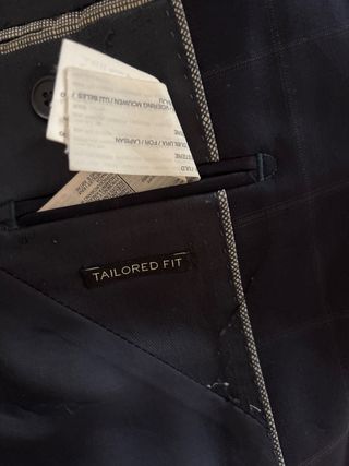 Americana azul marino cuadros