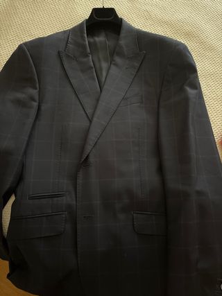 Americana azul marino cuadros