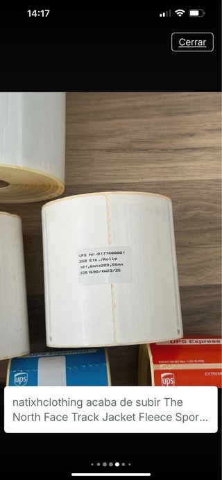 Lote etiquetas envío térmicas