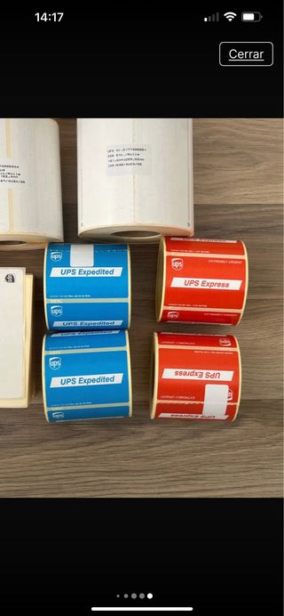 Lote etiquetas envío térmicas