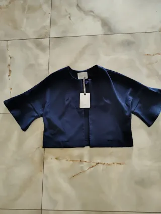 Coprispalle elegante donna blu