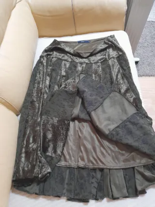 Falda Cortefiel Terciopelo Estampada Talla 44