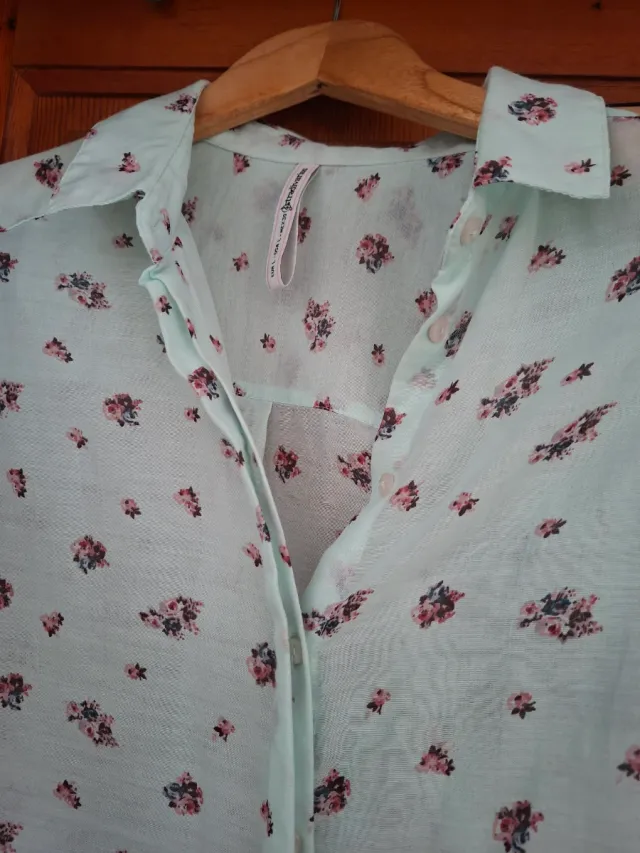 Conjunto Falda Flecos Bershka y Blusa