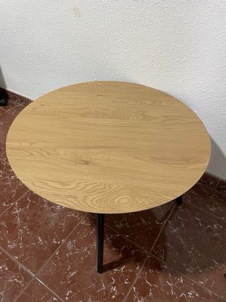 Mesita auxiliar madera y metal