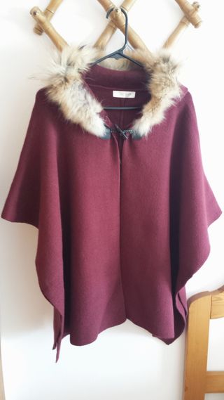 GANGA nueva Preciosa capa con pelo Natural!