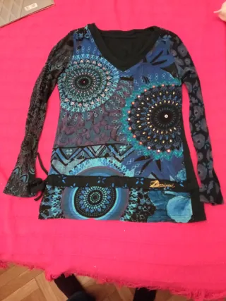 Camiseta Desigual Manga Larga Mujer Talla L