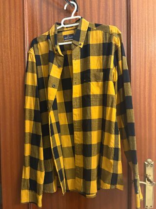 Camisa cuadros Green Coast amarilla y negra