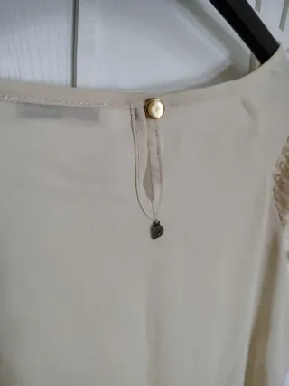 Maglia corta elegante DODICI LUNE beige