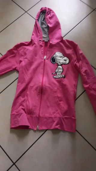 Felpa Snoopy grigio/rosa