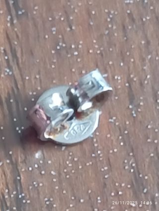 Chiusura farfalla orecchini oro bianco 18 kt