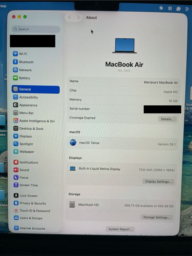 MacBook Air 13 M2 (2022) 16GB RAM 512GB SSD