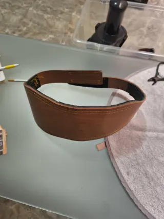 Cinturón Lumbar de Cuero Marrón