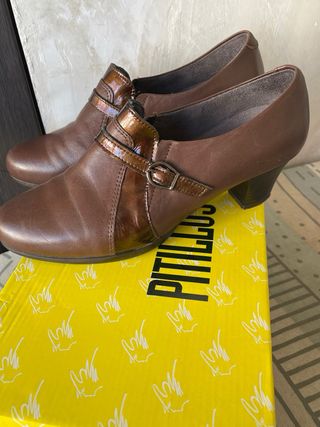 Zapatos Pitillos Marrones Talla 37