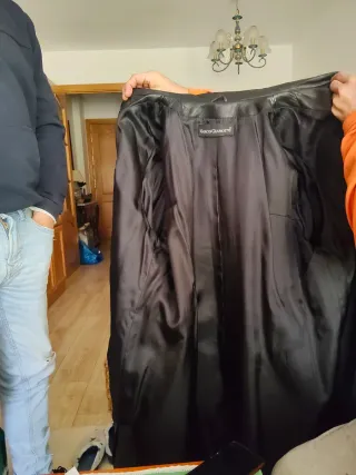 Abrigo de piel negro