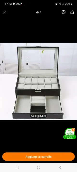 Scatola porta orologi 2 livelli