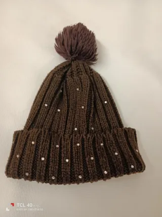 Cappello lana con brillantini