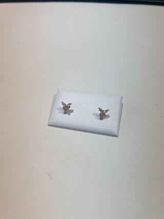 Pendientes Oro 18K Circonitas Mariposas