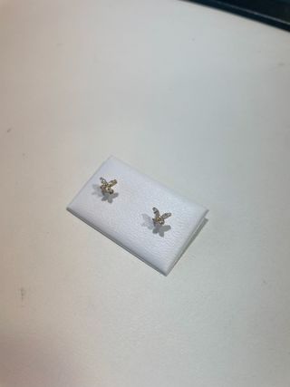 Pendientes Oro 18K Circonitas Mariposas