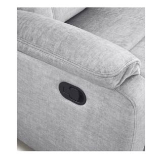 Sofá reclinable gris tela