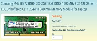 4x 2GB DDR3 Módulos de Memoria RAM