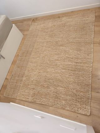 Alfombra de Yute Beige y Marrón