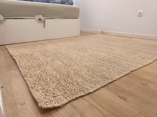 Alfombra de Yute Beige y Marrón