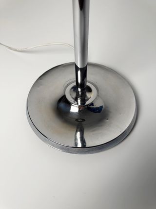 Lámpara de pie años 60 vidrio ahumado y metal