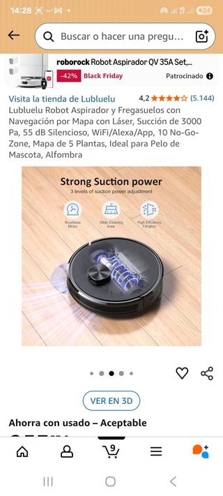 Robot Aspirador y Fregasuelos Lubluelu SL60D