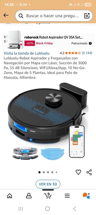 Robot Aspirador y Fregasuelos Lubluelu SL60D