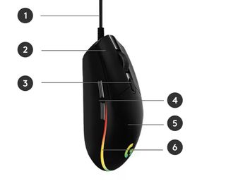 Ratón Logitech G102 Negro Gaming