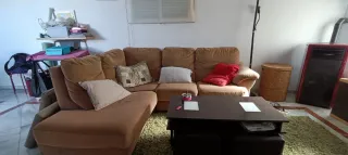 Sofá rinconera marrón