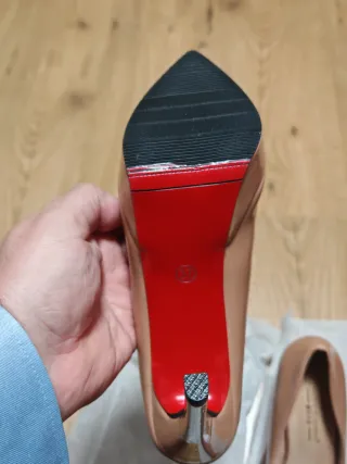 Tacones Aguja Beige Talla 37 Nuevos