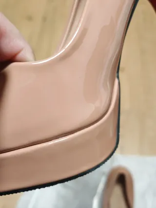 Tacones Aguja Beige Talla 37 Nuevos