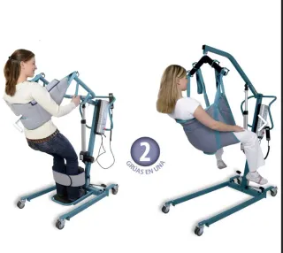 Grua ortopédica bipedestación, elevación, traslado