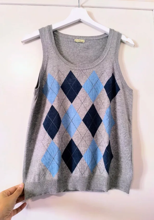 Chaleco In Extenso Cuadros Talla L