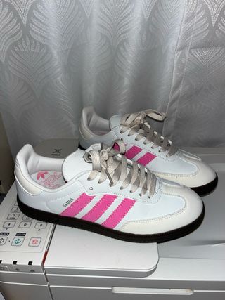 Zapatillas Adidas Samba Blancas y Rosas
