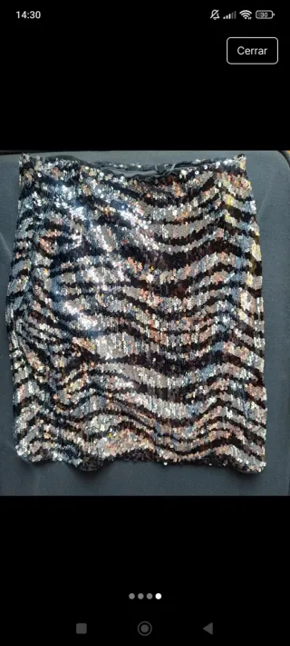 Falda nueva fiesta lentejuelas T.S