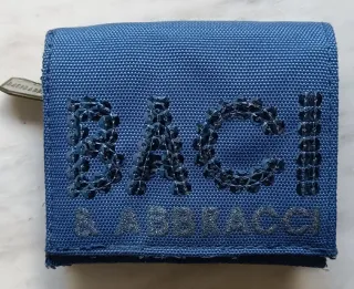 Portafoglio Baci & Abbracci vintage blu