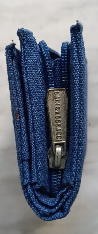 Portafoglio Baci & Abbracci vintage blu