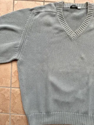 Maglione uomo Mad's V-neck cotone grigio M