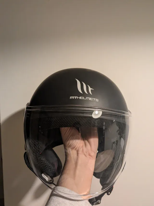 Casco Moto Jet Talla S Negro