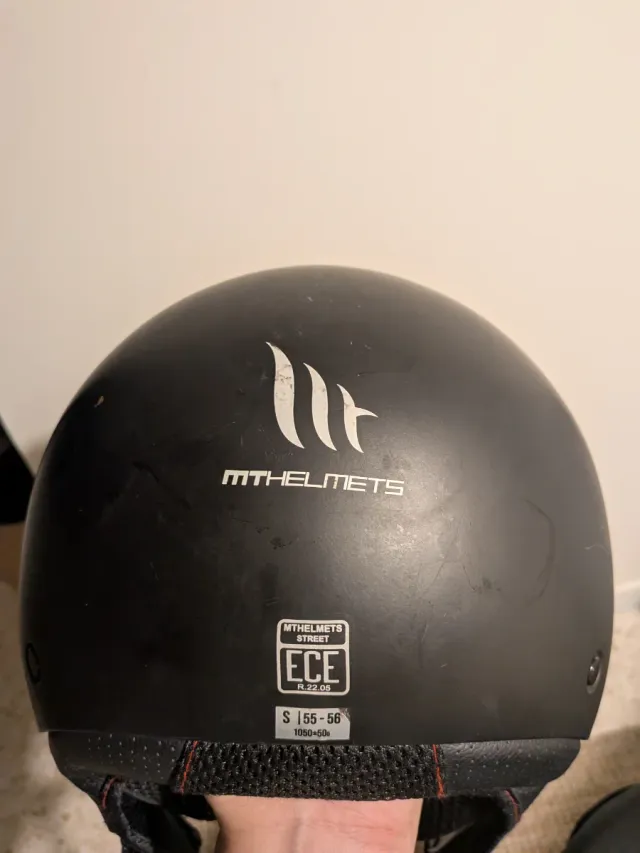 Casco Moto Jet Talla S Negro