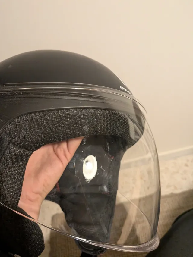 Casco Moto Jet Talla S Negro