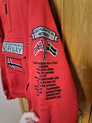 3 Sudaderas Geographical Norway Rojas