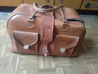 Maleta de cuero vintage