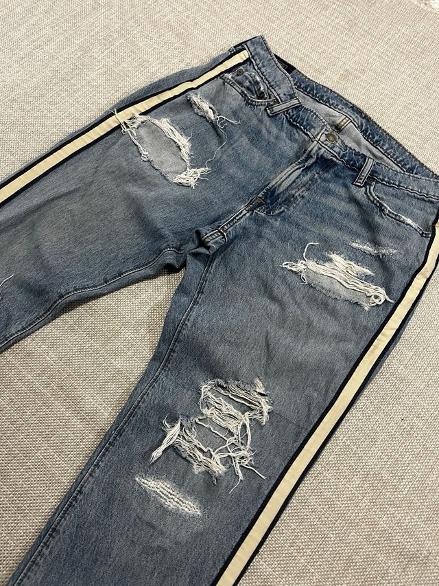 Vaqueros Abercrombie Talla 34 Rasgados