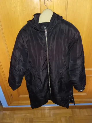 Cazadora larga negra mujer