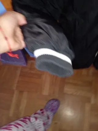 Cazadora larga negra mujer