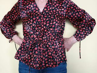 Camisa Mango Talla XS Estampado Floral